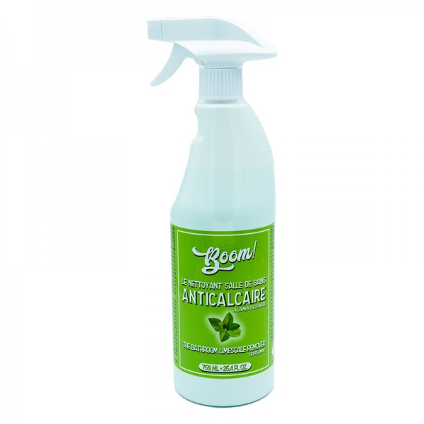 Nettoyant salle de bain BOOM spray anticalcaire menthe poivrée 750 ml