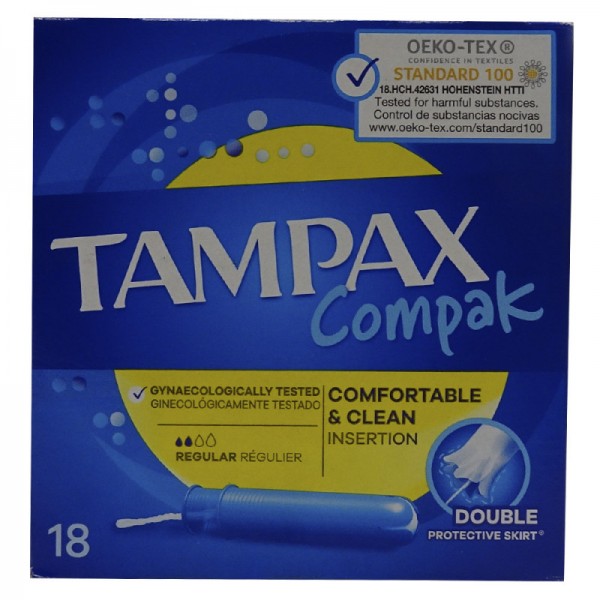 Tampon TAMPAX compak régulier X18
