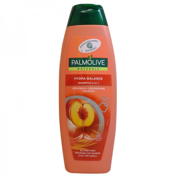 Palmolive shampoo 350 ml. 2 in 1 peach moisturizer.