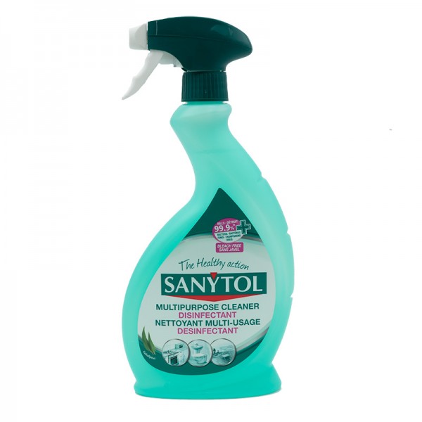 Nettoyant SANYTOL spray désinfectant multi-usages eucalyptus 500 ml