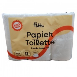Papier toilette PEKKU 2 plis ECO X12