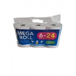 Papier toilette MEGA ROLL 2 plis x6rlx 24