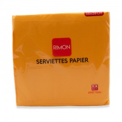 Serviettes micropointe 2 plis orange 38X38 cm X40
